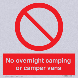 No overnight camping or camper vans